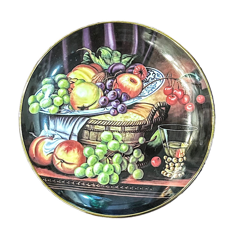 Πιάτο τοίχου πορσελάνης φρούτα