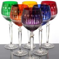 Κρυστάλλινα ποτήρια κολωνάτα σε χρώματα
