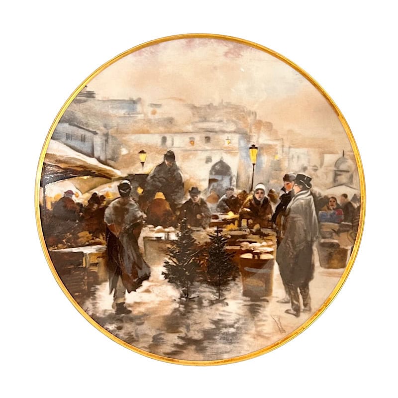 Πιάτo τοίχου 19εκ. χριστουγεννιάτικη αγορά